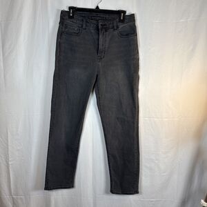 Women’s American Eagle Mom Jean  Black Jeans Straight Leg Size 8 Preowned